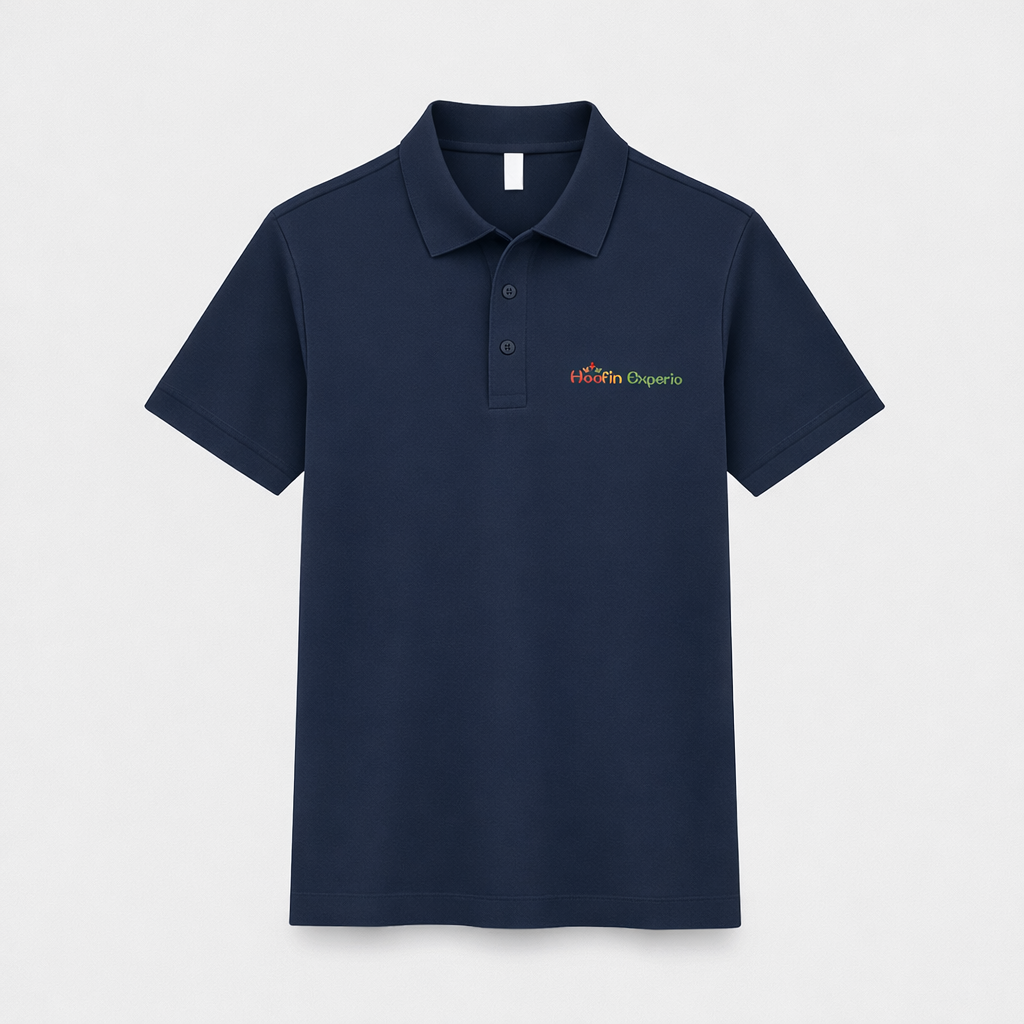 Hoofin Navy Polo Tee